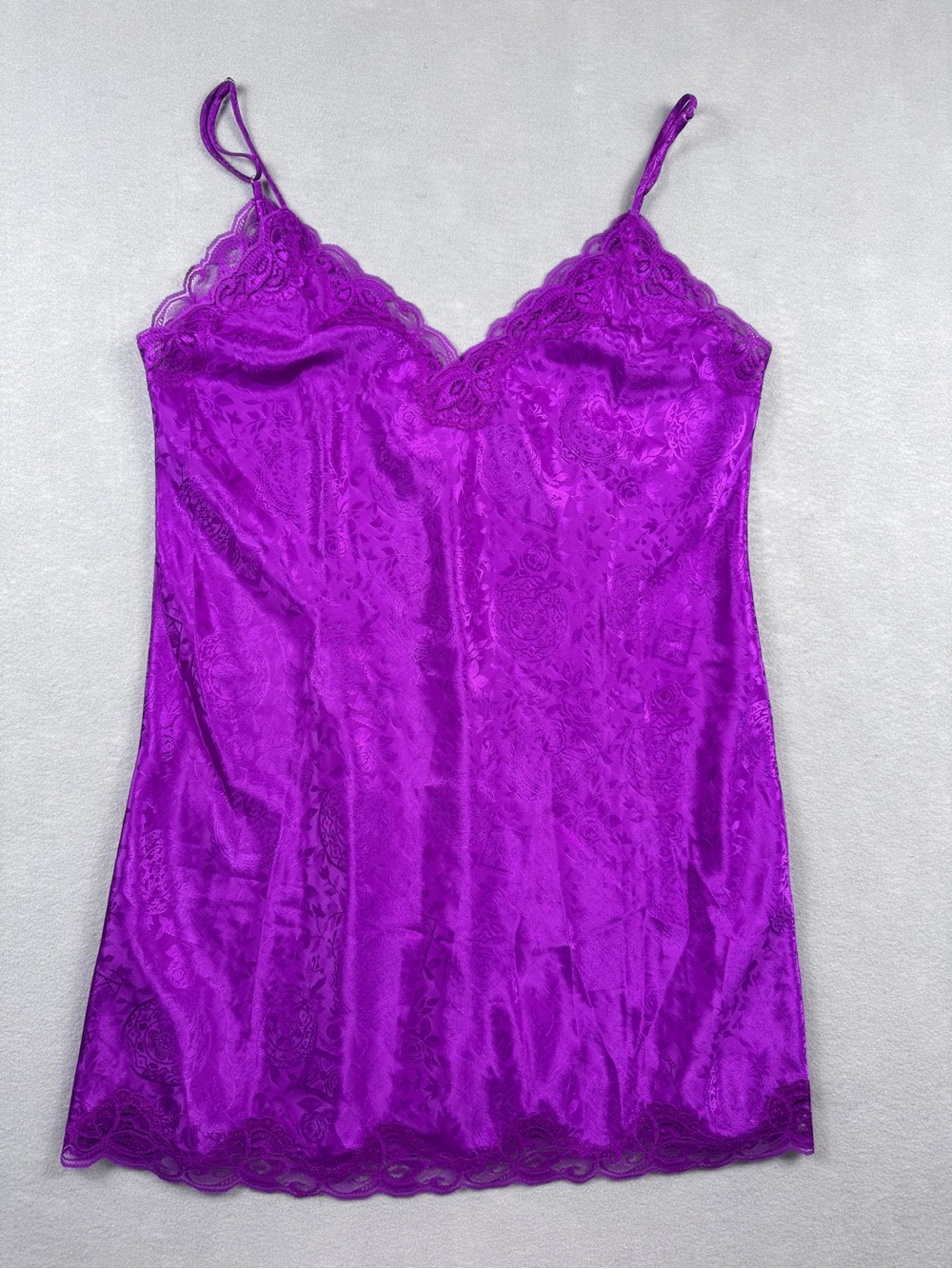 Victorias Secret Gold Label Slip Y2K Purple Coquette Romantic Vtg Large